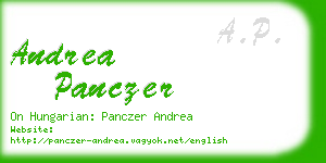 andrea panczer business card